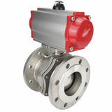 Stainless steel ball valve Elephant BVFP.316.200 232 psi, flanged, with double-acting DA pneumatic actuator and pneumatic distributor 4M310-08 220V