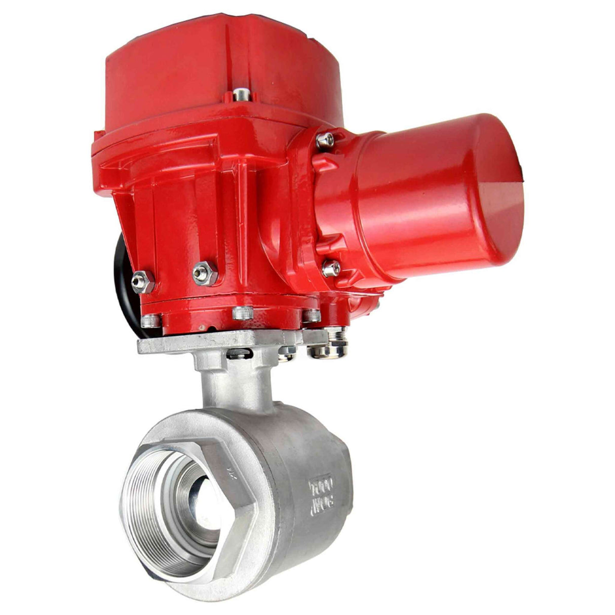 Stainless steel ball valve Elephant kchmp-elephant-ex-24v, body material - stainless steel AISI 316, ball material - stainless steel AISI 316, seal - PTFE, electric actuator operated