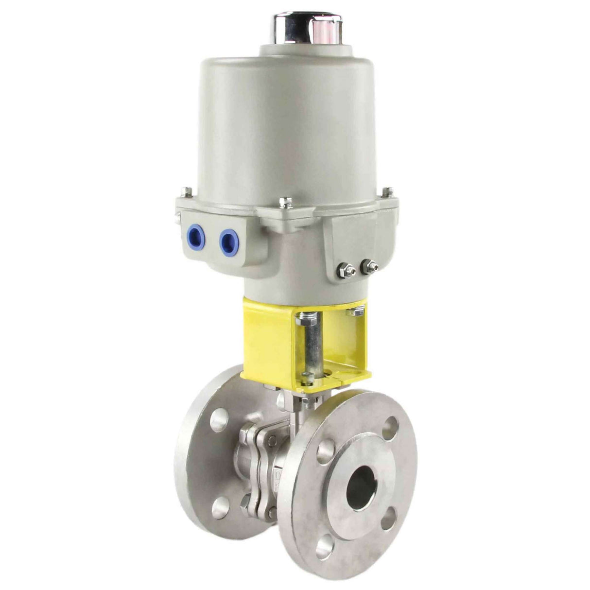 Stainless steel ball valve Elephant BVFP.316.200, body material - stainless steel AISI 316, full port, flanged, with electric actuator GZ-OF 220V