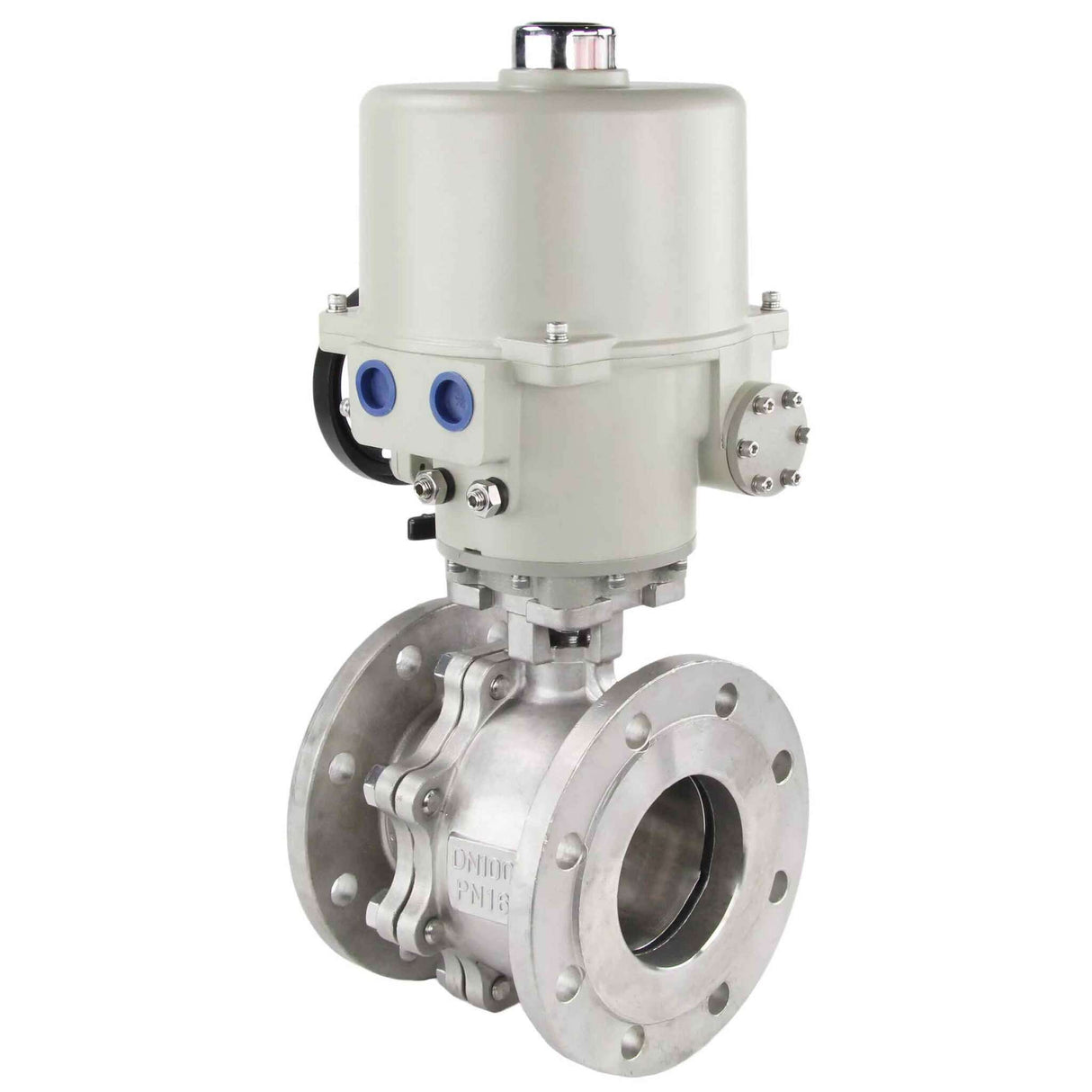 Stainless steel ball valve Elephant BVFP.316.200 full port, flanged, explosion-proof electric actuator GZ-OFV 24 V