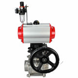 Stainless steel ball valve Elephant kshpp-316200-da-4m310-24-hdm-bpv, body material - stainless steel AISI 316, ball material - stainless steel AISI 316, seal - PTFE, pneumatic actuator operated