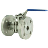 Stainless steel ball valve Elephant BV.F.Fb.316.200 290-720 psi, full port, flanged connection Class 150/300, with ISO 5211 mounting pad and handle