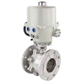 Stainless steel ball valve Elephant BVFP.316 full port, flanged, explosion-proof electric actuator GZ-OFV 380 V