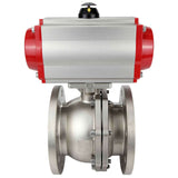 Stainless steel ball valve Elephant kchfp-elephant-da-4m310-110/220v, body material - stainless steel AISI 316, ball material - stainless steel AISI 316, seal - PTFE, pneumatic actuator operated