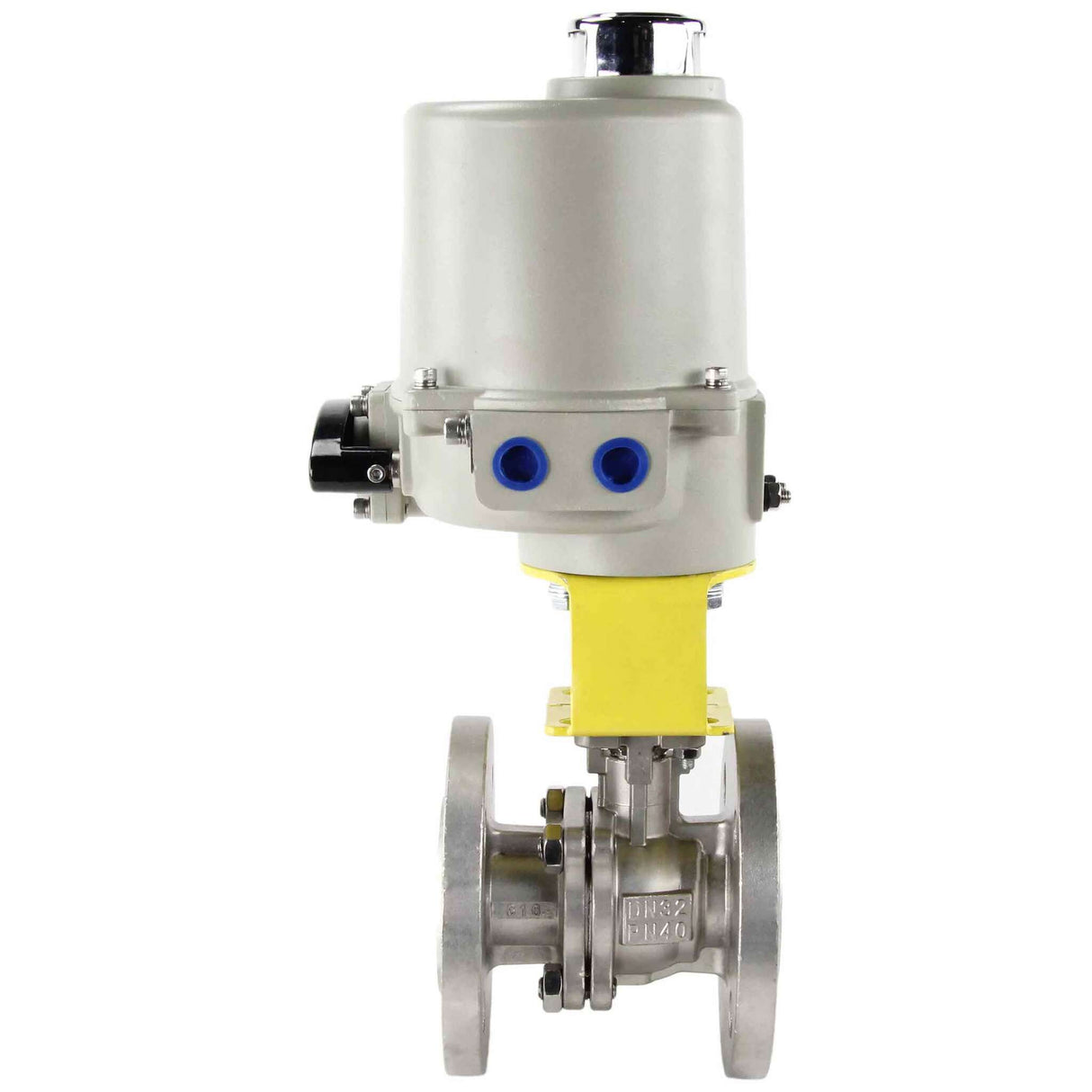 Stainless steel ball valve Elephant BVFP.316.200, body material - stainless steel AISI 316, full port, flanged, with electric actuator GZ-OF 220V