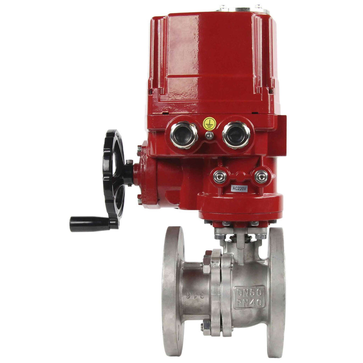 Stainless steel ball valve Elephant kchfp-elephant-ex-380v, body material - stainless steel AISI 316, ball material - stainless steel AISI 316, seal - PTFE, electric actuator operated