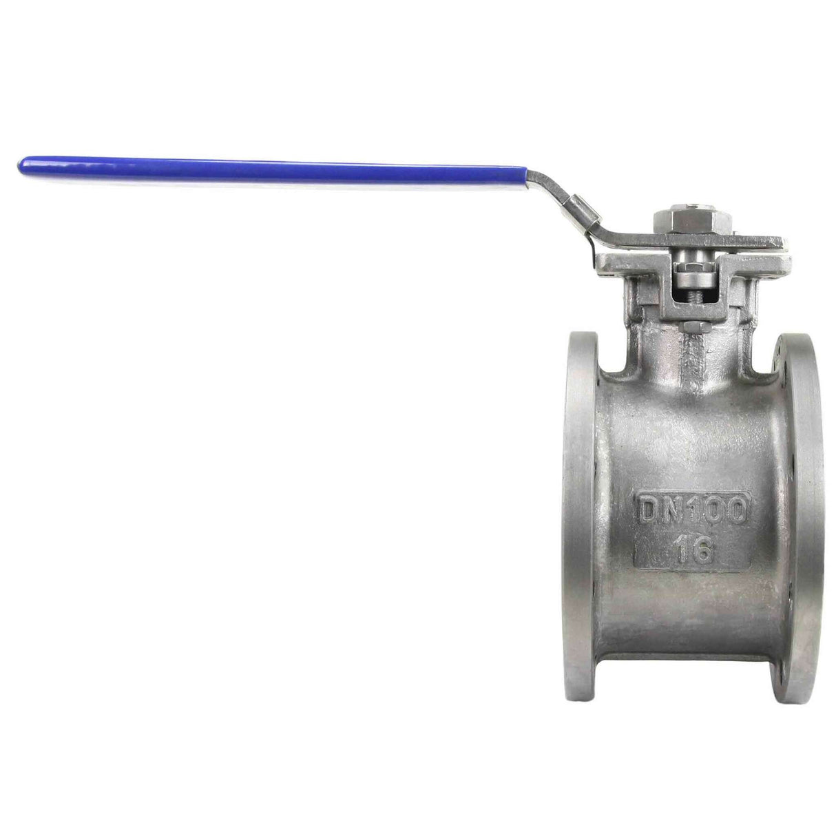 Stainless steel ball valve Elephant BV.CF.Fp.316.200 290 psi, full port, compact flanged connection Class 150, with ISO 5211 mounting pad and handle