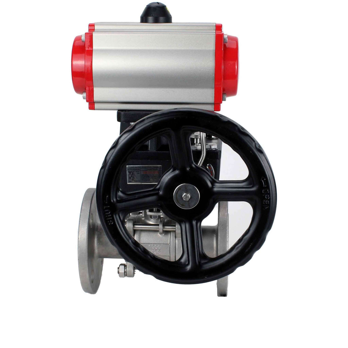 Stainless steel ball valve Elephant ksfpt-316-180-sa-hdm, body material - stainless steel AISI 316, ball material - stainless steel AISI 316, seal - PTFE, pneumatic actuator operated