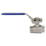 Stainless steel ball valve Elephant BV3232P(2pc)-FP-T-ISO-H PN63, full port, Threaded connection, with ISO 5211 mounting pad and handle