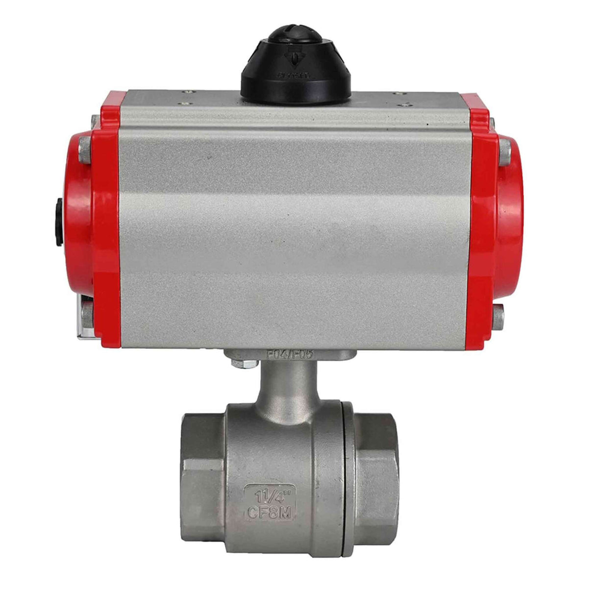 Stainless steel ball valve Elephant kshmp316-elephant-da-4m310-24v, body material - stainless steel AISI 316, ball material - stainless steel AISI 316, seal - PTFE, pneumatic actuator operated