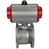 Stainless steel ball valve Elephant kchmfp-elephant-da-4m310-24v, body material - stainless steel AISI 316, ball material - stainless steel AISI 316, seal - PTFE, pneumatic actuator operated