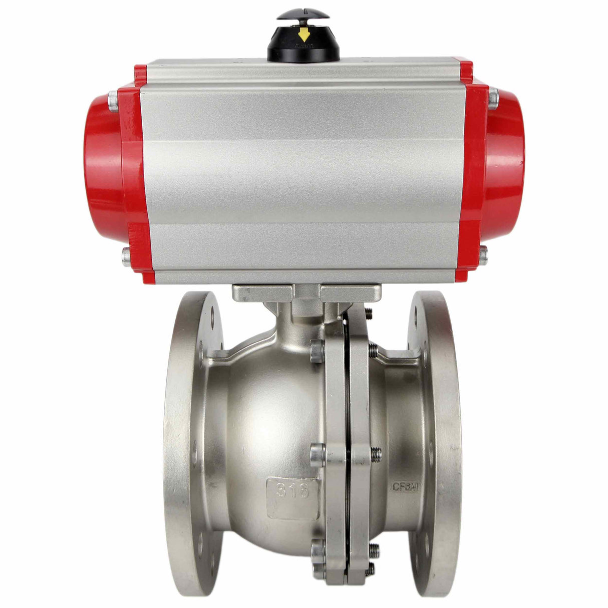 Stainless steel ball valve Elephant BVFP.316.200 232 psi, flanged, with double-acting DA pneumatic actuator and pneumatic distributor 4M310-08 220V