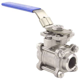 Stainless steel ball valve Elephant BV.W.Fp.316.200 986 psi, full port, for welding, with ISO 5211 mounting pad and handle