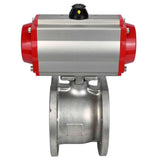 Stainless steel ball valve Elephant kchmfp-elephant-da, body material - stainless steel AISI 316, ball material - stainless steel AISI 316, seal - PTFE, pneumatic actuator operated