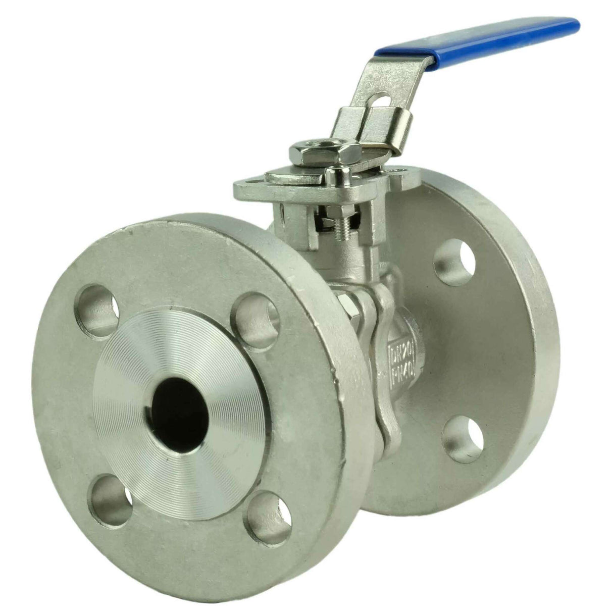 Stainless steel ball valve Elephant BV3232P(2pc)-FP-F-ISO-H full port, flanged connection Class 150/300, with ISO 5211 mounting pad and handle