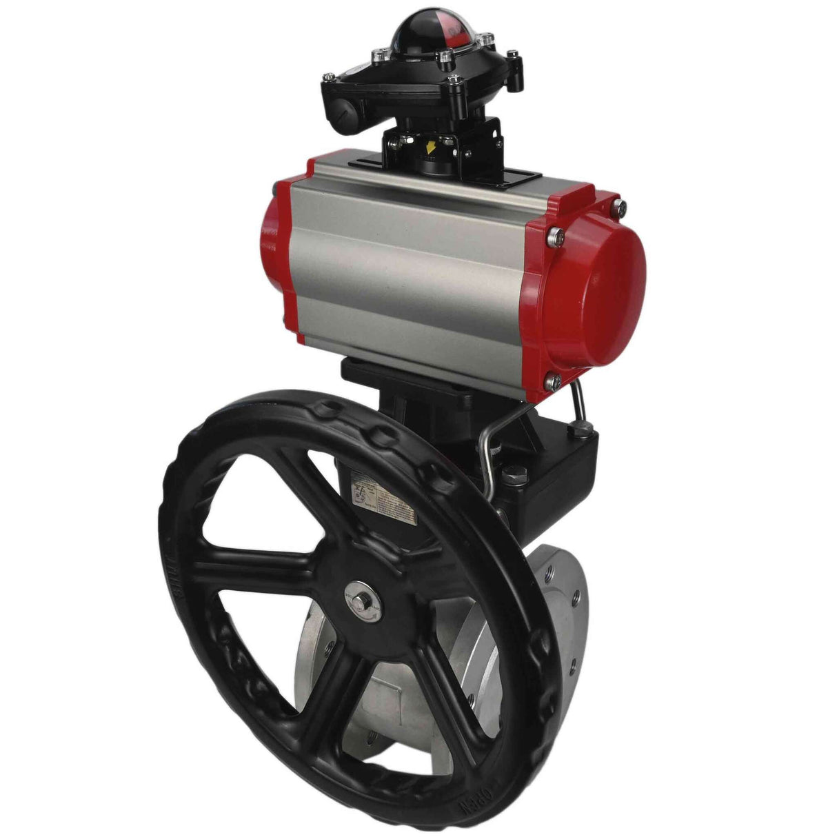 Stainless steel ball valve Elephant kchfp-elephant-da-hdm-4m310-24v-apl-210n, body material - stainless steel AISI 316, ball material - stainless steel AISI 316, seal - PTFE, pneumatic actuator operated