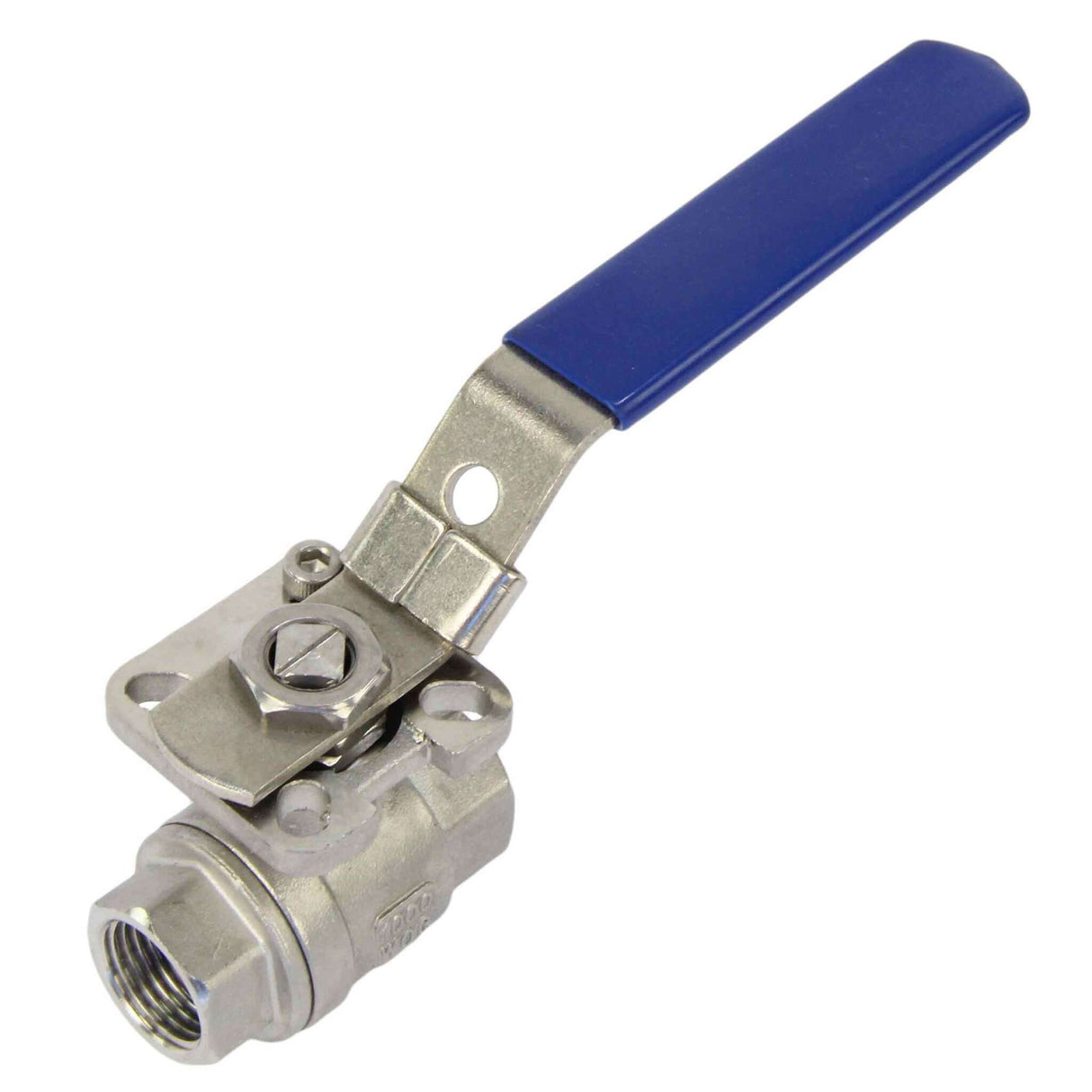 Stainless steel ball valve Elephant BV3232P(2pc)-FP-T-ISO-H PN63, full port, Threaded connection, with ISO 5211 mounting pad and handle