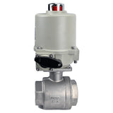 Stainless steel ball valve Elephant BVMP.316.230-ISO PSI914 SS316 threaded, quarter-turn electric actuator GZ-OF 380 V