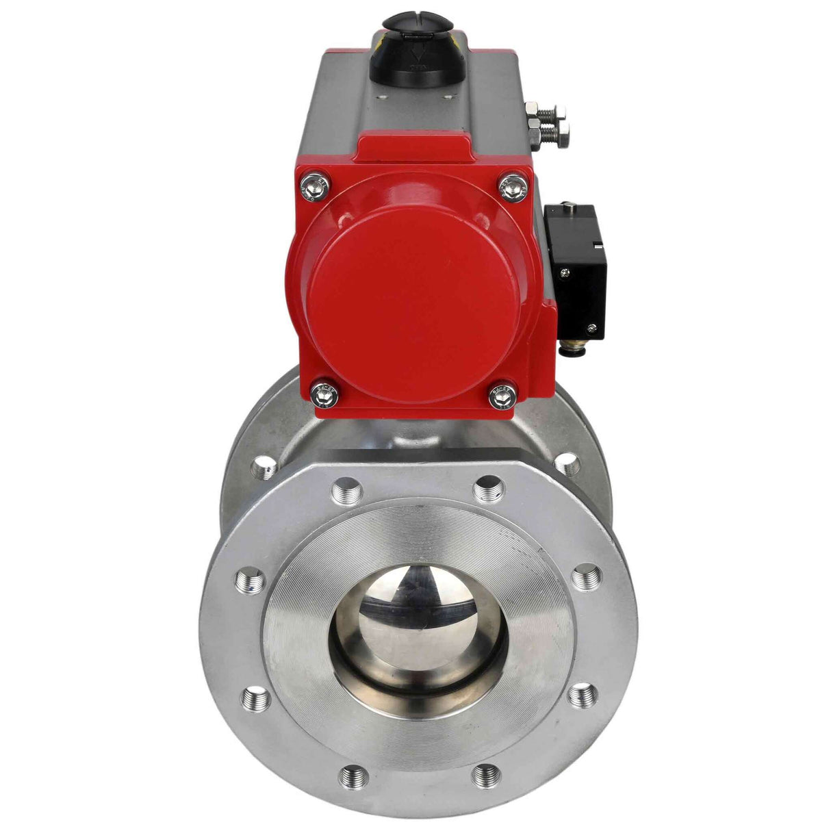 Robinet à boisseau sphérique en acier inoxydable Elephant kchmfp-elephant-sa-4m310-110/220v, matériau du corps - acier inoxydable AISI 316, matériau de la bille - acier inoxydable AISI 316, joint - PTFE, actionné par actionneur pneumatique