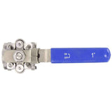 Stainless steel ball valve Elephant BV.W.Fp.316.200 986 psi, full port, for welding, with ISO 5211 mounting pad and handle