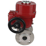 Stainless steel ball valve Elephant BVFP.316.200 16 bar body material - stainless steel AISI 316, flanged, full port, with quater-turn electric actuator Elephant QT-W (M) EX 220V