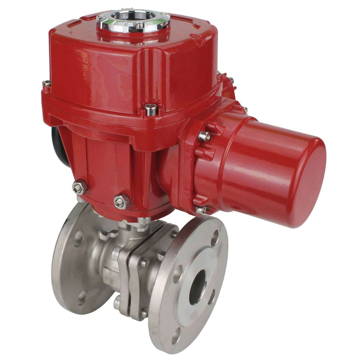 Stainless steel ball valve Elephant BVFP.316.200 16 bar body material - stainless steel AISI 316, flanged, full port, with quater-turn electric actuator Elephant QT-W (M) EX 220V