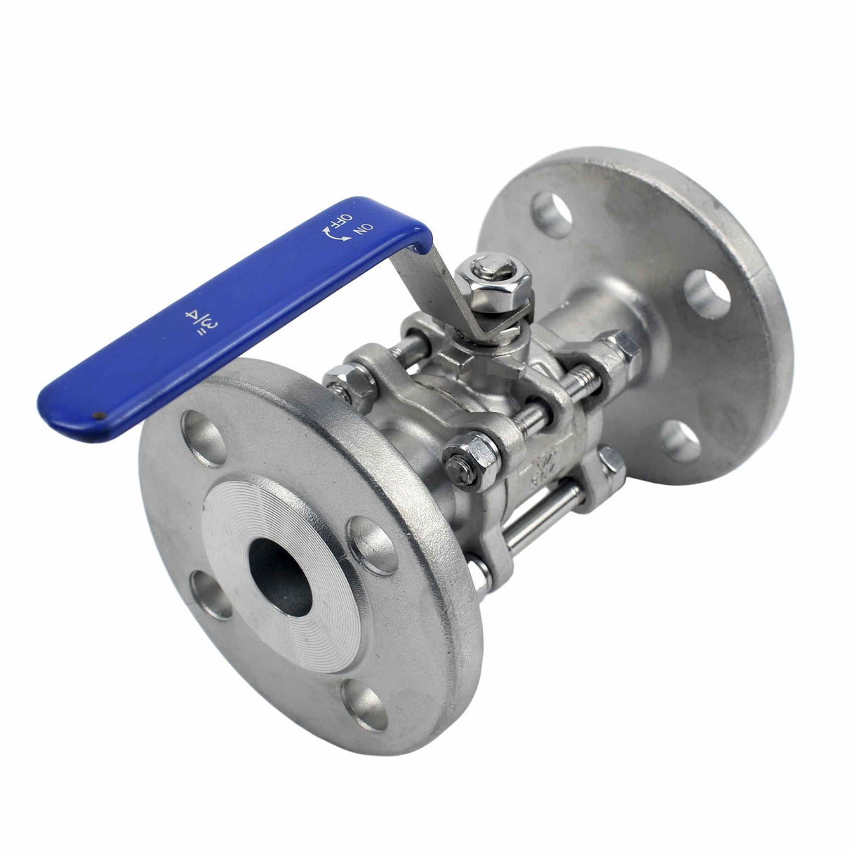 Stainless steel ball valve Elephant BV3131P(3pc)-FP-F-H SS304, full port, flanged connection, with handle