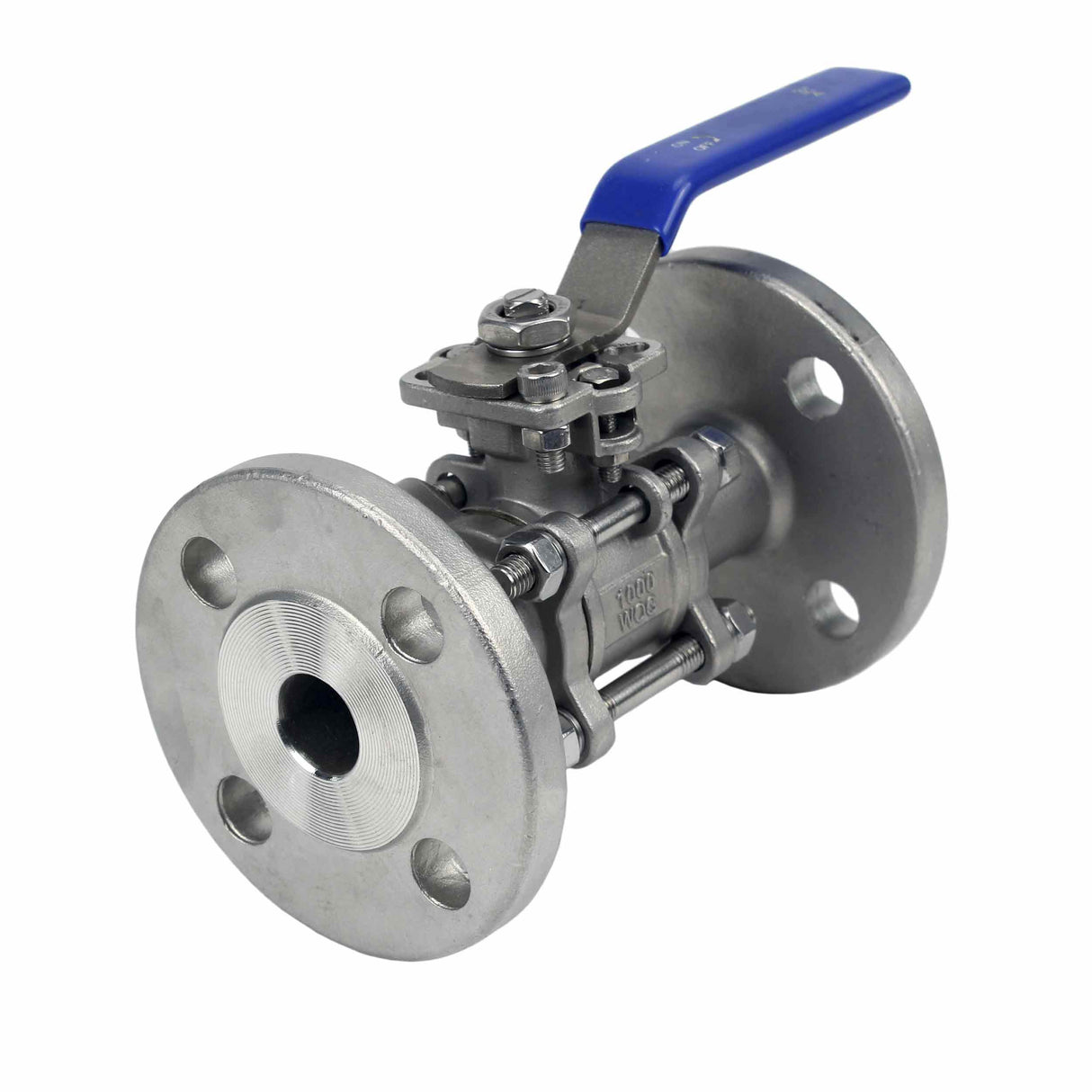 Stainless steel ball valve Elephant BV3131P(3pc)-FP-F-ISO-H SS304, full port, flanged connection, with ISO 5211 mounting pad