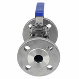 Stainless steel ball valve Elephant BV.F.Fp.T.ISO.304.180 580 psi, SS304, full port, flanged connection, with ISO 5211 mounting pad