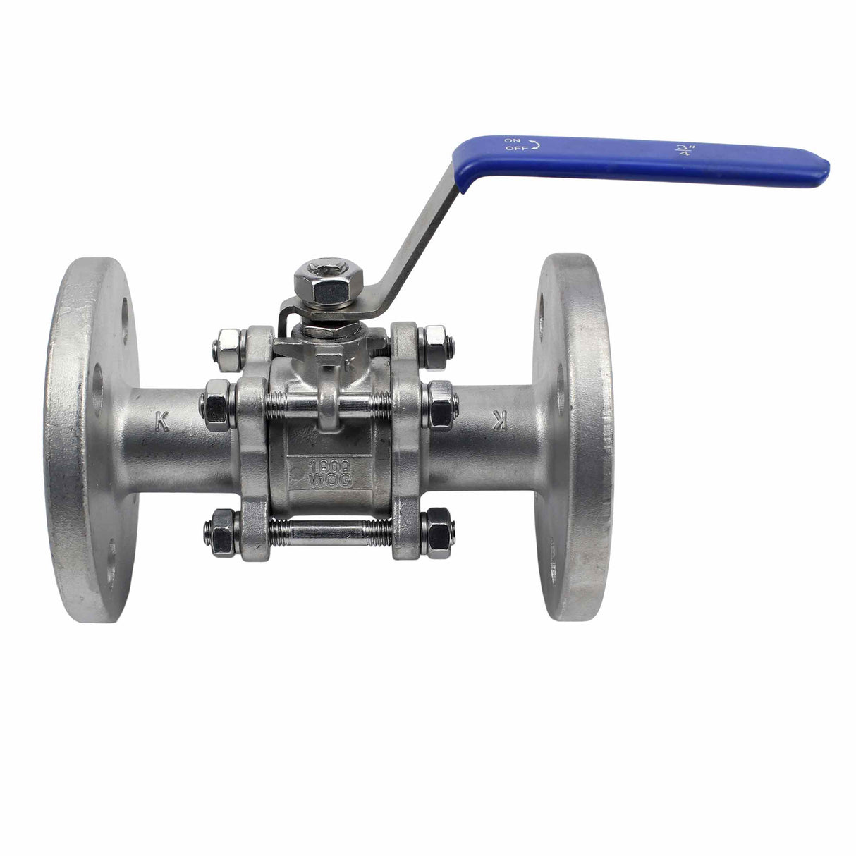 Stainless steel ball valve Elephant BV.F.Fp.T.304.180 580 psi, SS304, full port, flanged connection, with handle