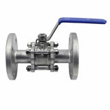 Stainless steel ball valve Elephant BV3131P(3pc)-FP-F-H SS304, full port, flanged connection, with handle