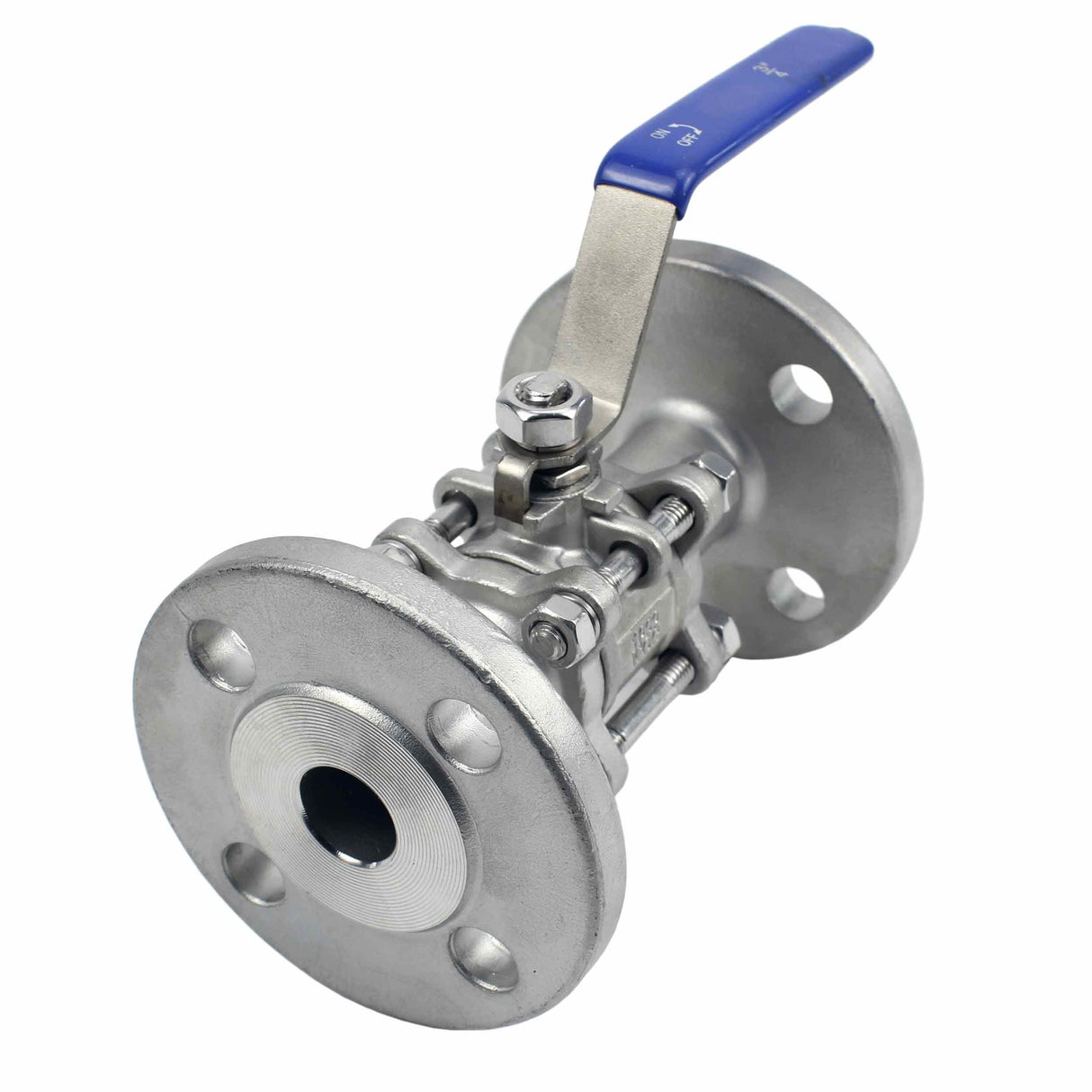 Stainless steel ball valve Elephant BV.F.Fp.T.304.180 580 psi, SS304, full port, flanged connection, with handle