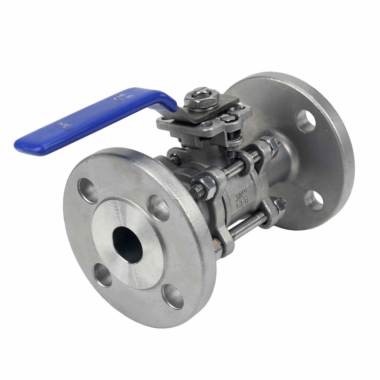 Stainless steel ball valve Elephant BV.F.Fp.T.ISO.316.180 580 psi, SS316, full port, flanged connection, with ISO 5211 mounting pad