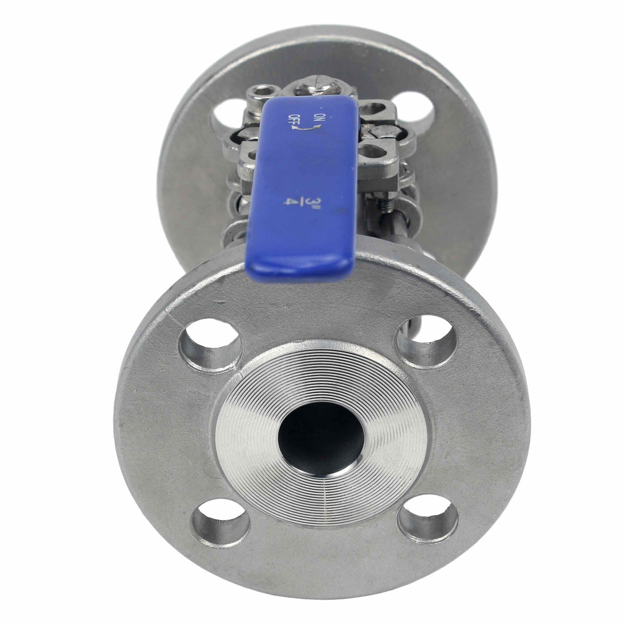 Stainless steel ball valve Elephant BV3131P(3pc)-FP-F-ISO-H SS304, full port, flanged connection, with ISO 5211 mounting pad