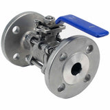 Stainless steel ball valve Elephant BV.F.Fp.T.ISO.316.180 580 psi, SS316, full port, flanged connection, with ISO 5211 mounting pad