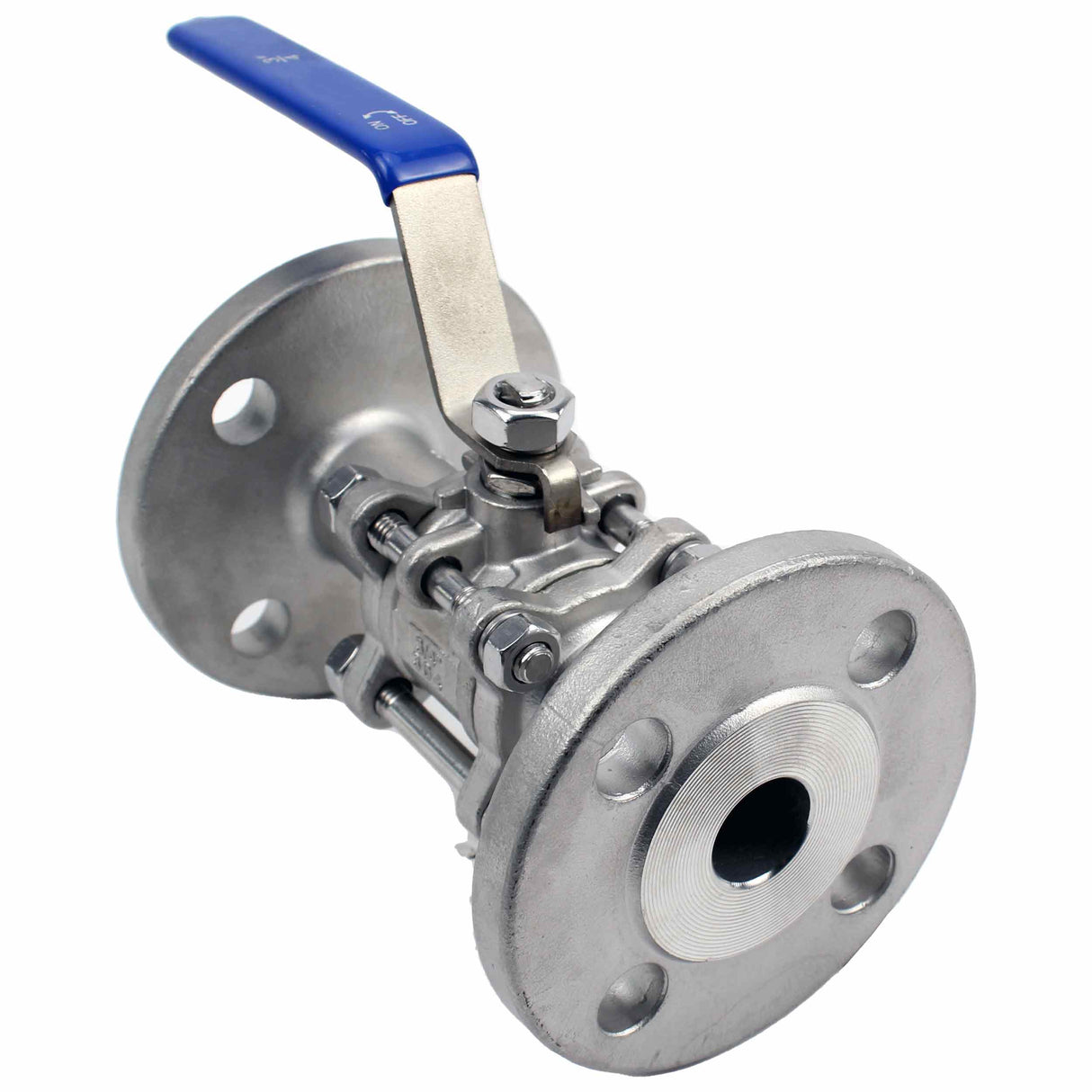 Stainless steel ball valve Elephant BV3131P(3pc)-FP-F-H SS304, full port, flanged connection, with handle