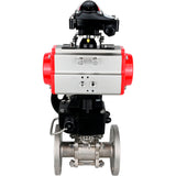 Stainless steel ball valve Elephant ksfpt-316-180-da-apl210n-hdm, body material - stainless steel AISI 316, ball material - stainless steel AISI 316, seal - PTFE, pneumatic actuator operated