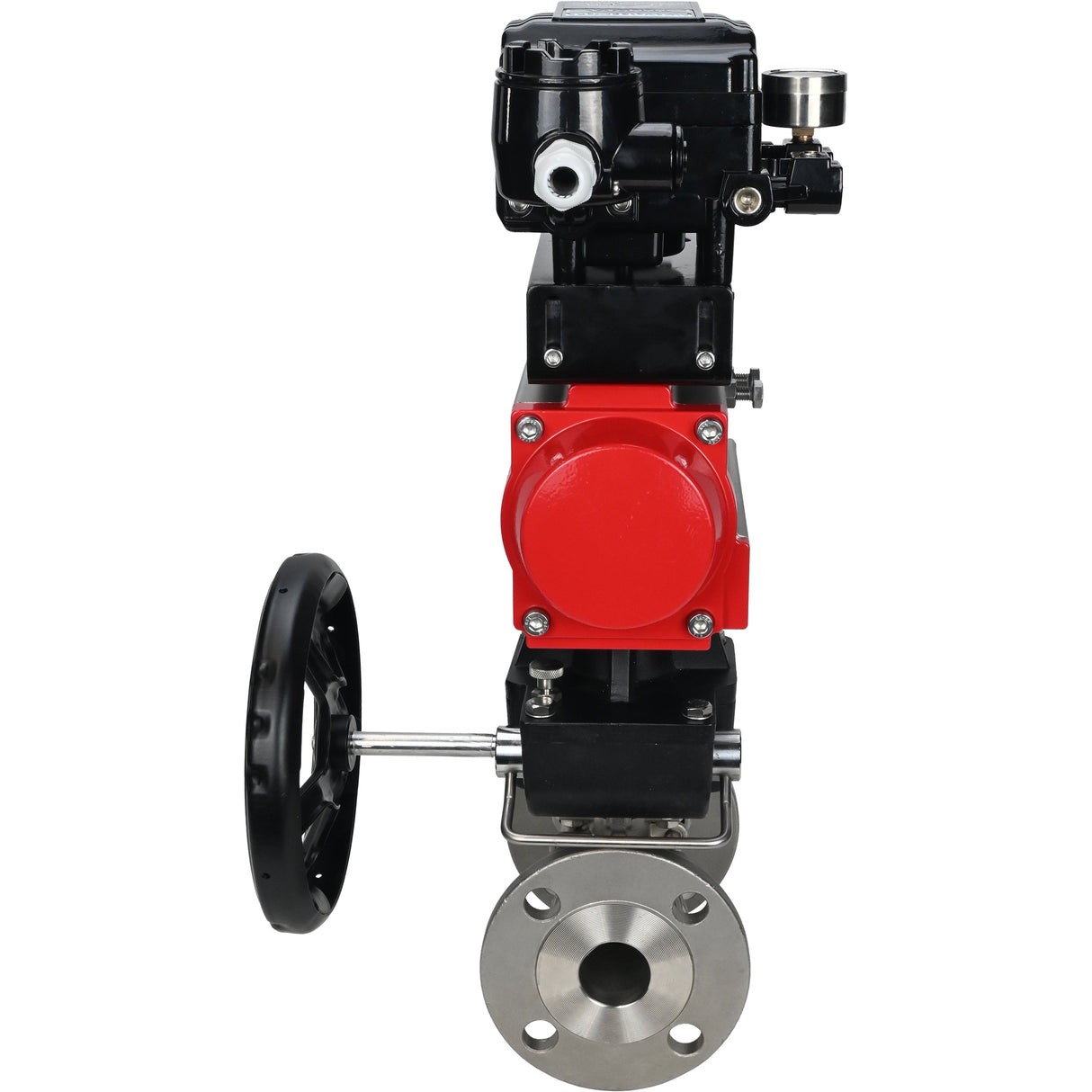 Stainless steel ball valve Elephant ksfpt-316-180-da-yt1000rsn-hdm, body material - stainless steel AISI 316, ball material - stainless steel AISI 316, seal - PTFE, pneumatic actuator operated