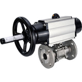 Ball valves Elephant BV3131P(3pc)-FP-F-ISO-H DN65-80 16 bar three-piece full bore flanged, body - stainless steel SS304, seal - PTFE, with pneumatic actuator Elephant PA-DA-105-1