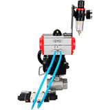 Ball valves Elephant BV3232P(2pc)-FP-T-ISO-H DN10-50 16 bar, full bore coupling, stainless steel SS316, seal - PTFE, with double-acting PA-DA pneumatic actuator, with pneumatic distributor 4V320-08 220V, with manual DNbler MON1-250-T26-ISO, with ATU AFC20