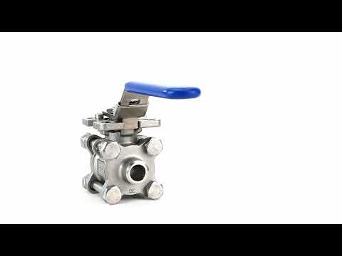 Stainless steel ball valve Elephant BV.W.Fp.316.200 986 psi, full port, for welding, with ISO 5211 mounting pad and handle