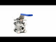 Stainless steel ball valve Elephant BV3232P(3pc)-FP-W-ISO-H full port, for welding, with ISO 5211 mounting pad and handle