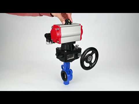 Water Butterfly Valve Elephant al-316l-epdm-elephant-da-4m310-24-hdm, body material - aluminium alloy, disk material - stainless steel AISI 316L, seal - EPDM, pneumatic actuator operated