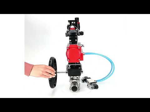 Ball valves Elephant BV3131P(3pc)-FP-W-ISO-H LONG DN50-150 full bore, body - stainless steel 304, for welding, with pneumatic actuator PA-DA, pneumatic distributor 4V320-10 220V, MON reducer, LSU APL-210N and ATU AFC2000