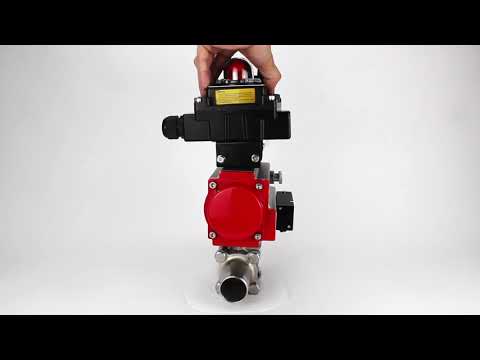 Ball valves Elephant BV3131P(3pc)-FP-W-ISO-H LONG DN10-150 full bore, body - stainless steel 304, for welding, with pneumatic actuator PA-DA, pneumatic distributor 4M310-08 220V, LSU APL-410N EX and GSV AFC2000