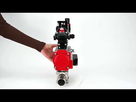 Ball valves Elephant BV3131P(3pc)-FP-W-ISO-H LONG DN10-150 full bore, body - stainless steel 304, for welding, with pneumatic actuator PA-DA, pneumatic distributor 4M310-08 220V, LSU APL-210N and GSV AFC2000