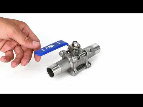 Ball valves Elephant BV3131P(3pc)-FP-W-H stainless steel SS304, full bore, three-piece, seal - PTFE, welded, with handle