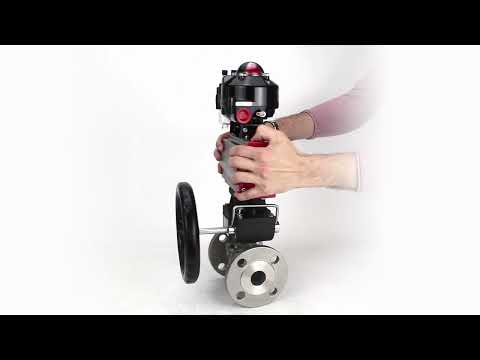 Ball valves Elephant BV3131P(3pc)-FP-F-ISO-H flanged, full bore, three-piece, body - stainless steel SS304, seal - PTFE, with pneumatic actuator PA-DA-052-130 pneumatic distributor 4M310 -08 220V gearbox MON ATU AFC2000 LSU APL-510N