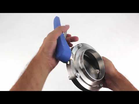 Water Butterfly Valve Elephant WBV3131E-2W-W-H, body material - Stainless steel AISI 304, disk material - Stainless steel AISI 304, seal - EPDM, welded, with handle