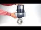 Butterfly valves Elephant WBV3131S-2W-T-H threaded, body - food grade stainless steel AISI 304, disc - stainless steel AISI 304, seal - Silicon, with electric quarter turn actuator Elephant QTSA-N-EM-O0-220VAC
